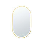 Ellips Framed LED Mirror 450x900mm Brushed Gold