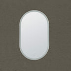 Ellips Framed LED Mirror 450x900mm Brushed Nickel