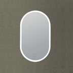 Ellips Framed LED Mirror 450x900mm Gun Metal