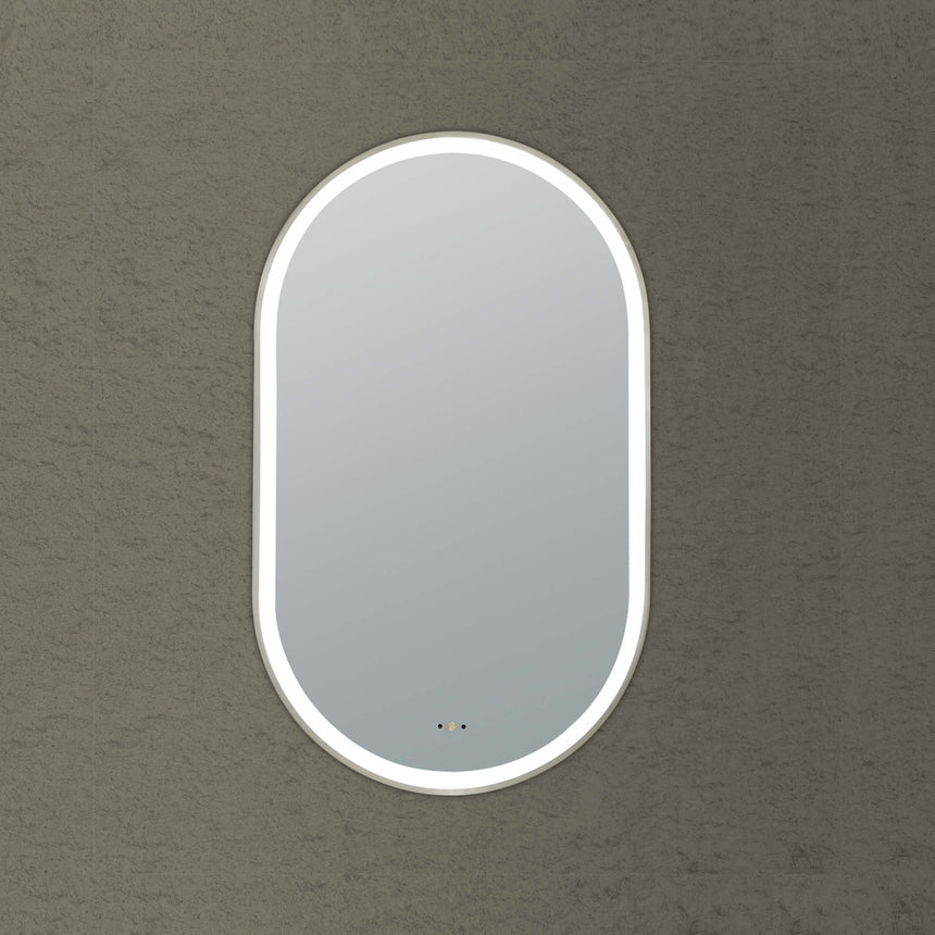 Ellips Framed LED Mirror 450x900mm Gun Metal LED Framed Mirror Lukka Bathware Default Title