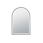 Arco Framed LED Mirror 600x900mm Matte Black