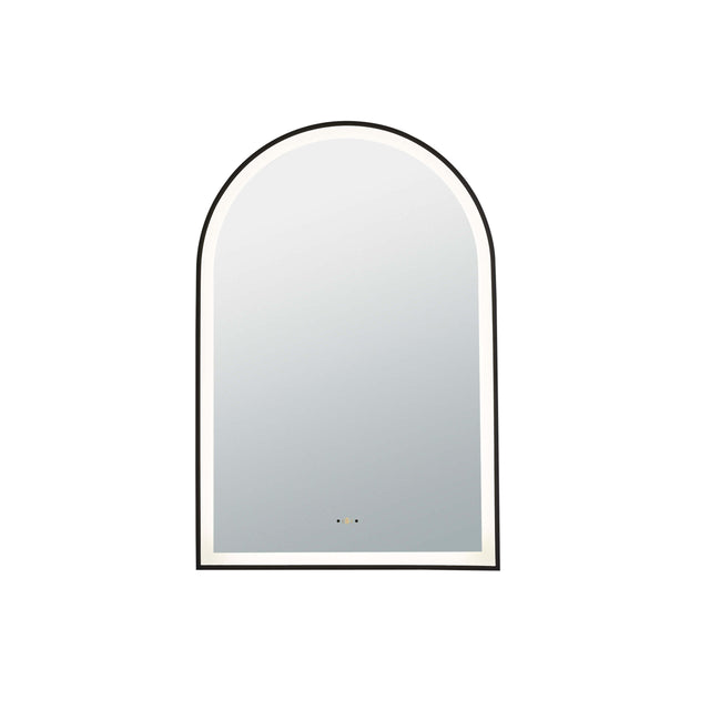 Arco Framed LED Mirror 600x900mm Matte Black LED Framed Mirror Lukka Bathware Default Title