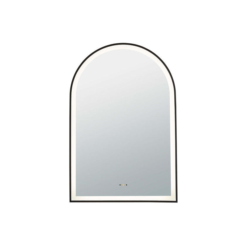 Arco Framed LED Mirror 600x900mm Matte Black LED Framed Mirror Lukka Bathware Default Title