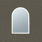 Arco Framed LED Mirror 600x900mm Brushed Nickel