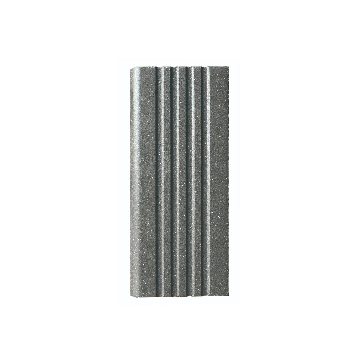 Steptread Plus 150x60mm speckled charcoal external stair nose tile with grip finish by Tilemall