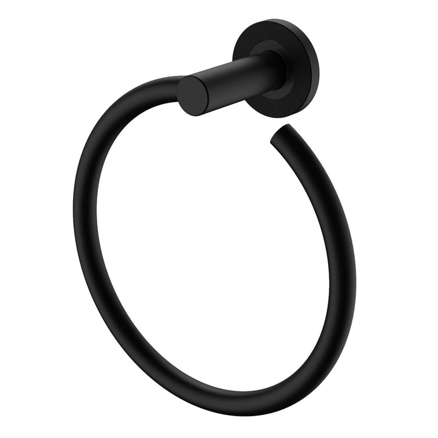 Axle Towel Ring Matte Black Bathroom Accessories Fienza Default Title
