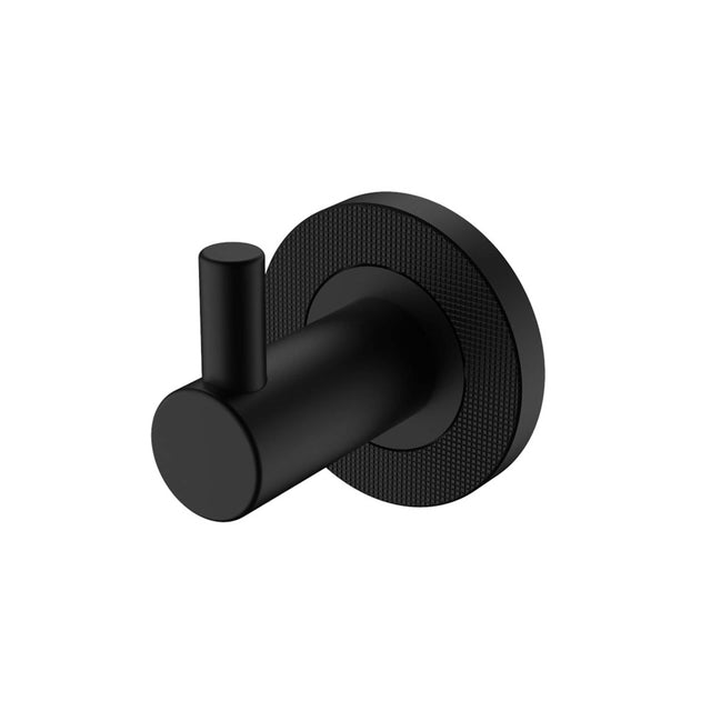 Axle Single Robe Hook Matte Black Bathroom Accessories Fienza Default Title