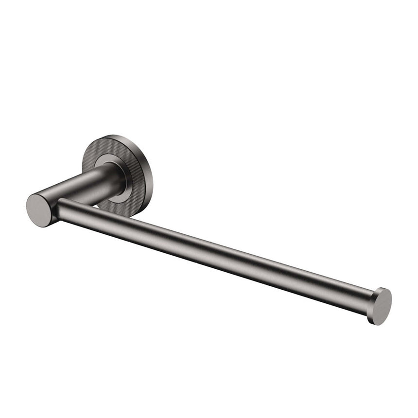 Axle Dual Purpose Towel Rail Roll Holder Gun Metal Bathroom Accessories Fienza Default Title