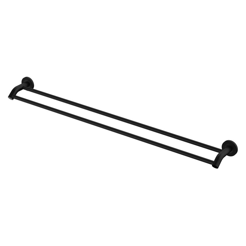 Axle Double Towel Rail 900mm Matte Black Bathroom Accessories Fienza Default Title