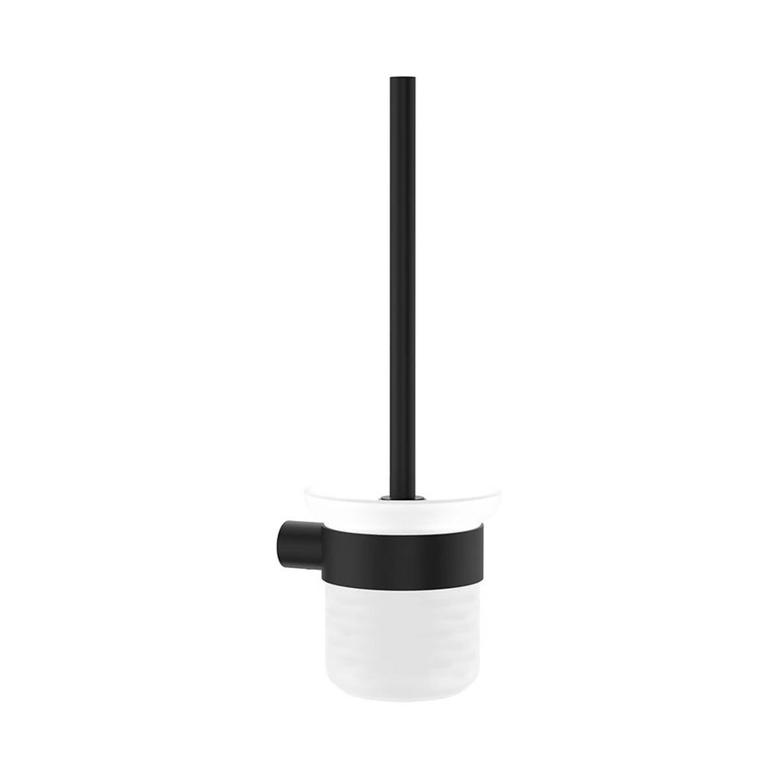 Empire Slim Toilet Brush And Glass Holder SS304 Matte Black Bathroom Accessories Fienza Default Title