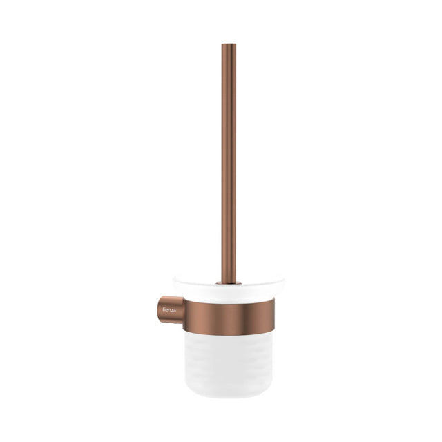 Empire Slim Toilet Brush And Glass Holder SS304 Brushed Copper Bathroom Accessories Fienza Default Title