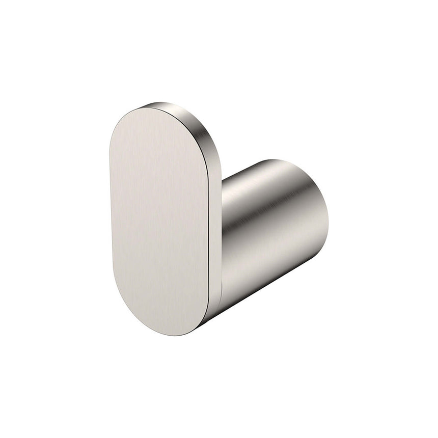 Empire Slim Single Robe Hook SS304 Brushed Nickel Bathroom Accessories Fienza Default Title