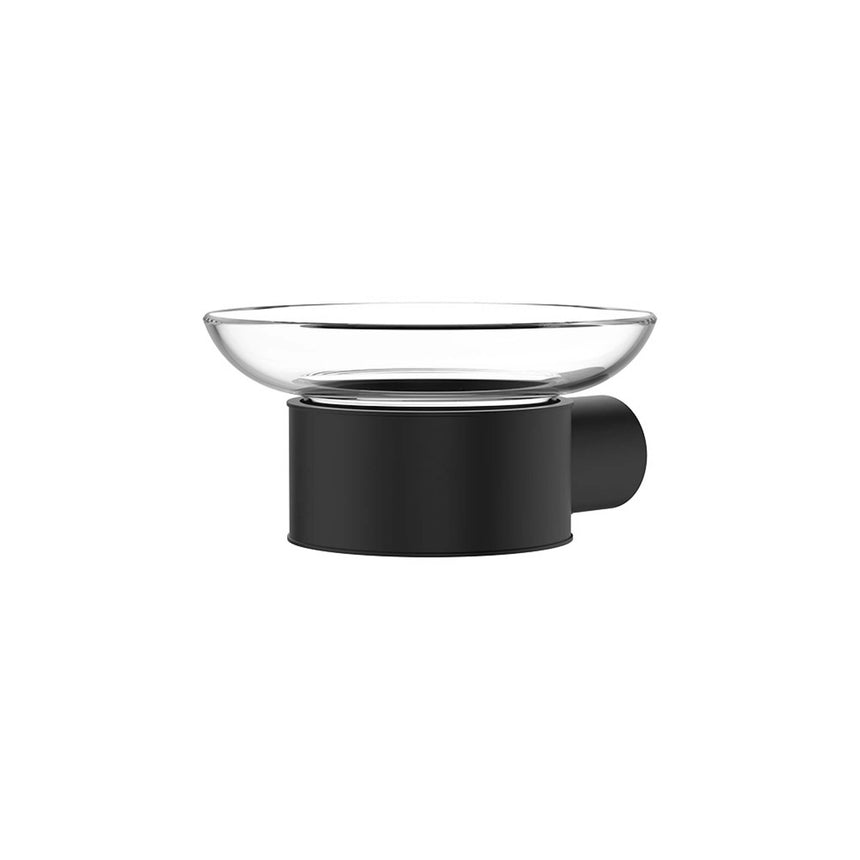 Empire Slim Soap Holder Glass Dish SS304 Matte Black Bathroom Accessories Fienza Default Title