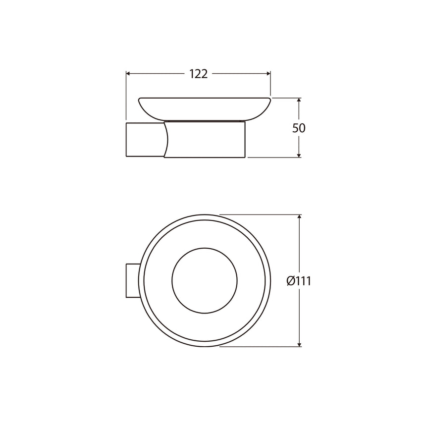Empire Slim Soap Holder Glass Dish SS304 Brushed Copper Bathroom Accessories Fienza