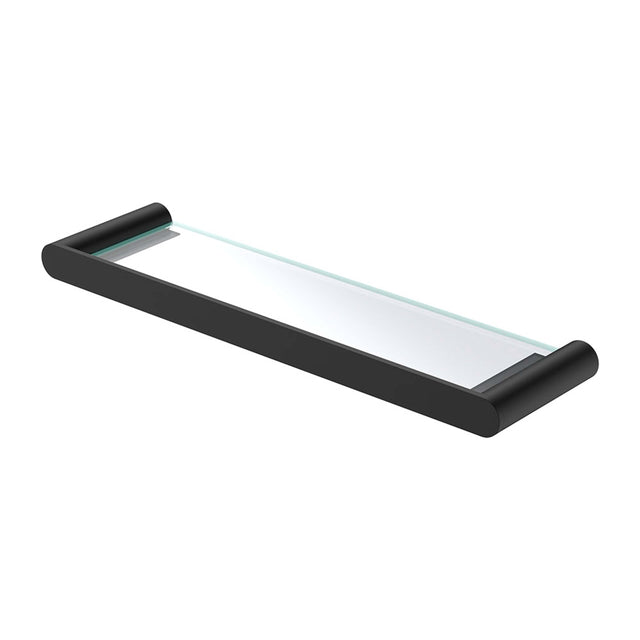 Empire Slim Shower Shelf Glass SS304 Matte Black Bathroom Accessories Fienza Default Title