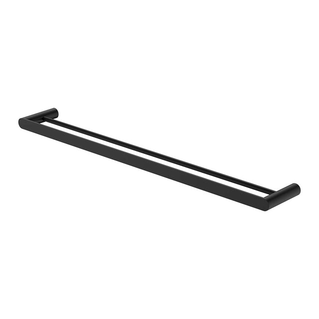 Empire Slim Double Towel Rail 800mm SS304 Matte Black Bathroom Accessories Fienza Default Title