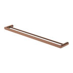 Empire Slim Double Towel Rail 800mm SS304 Brushed Copper
