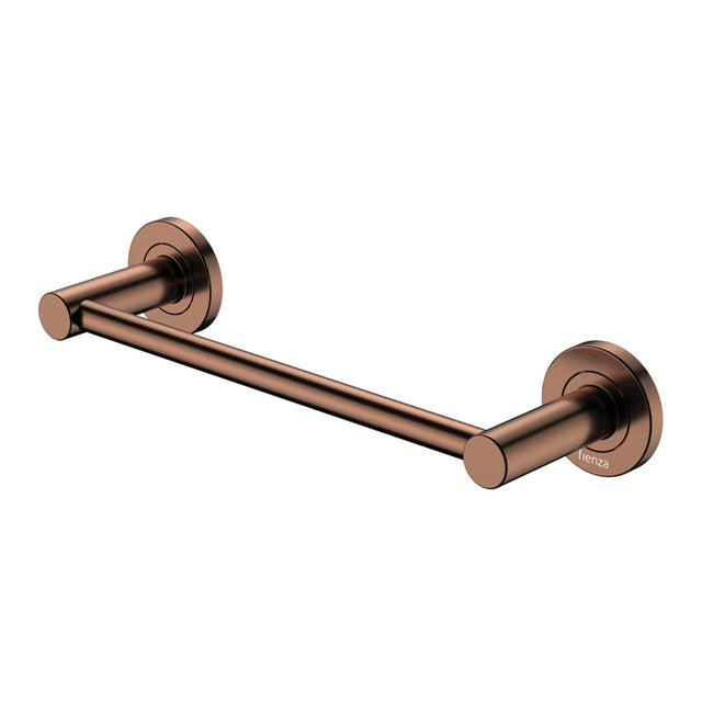 Kaya Single Hand Towel Rail 300mm Brushed Copper Bathroom Accessories Fienza Default Title