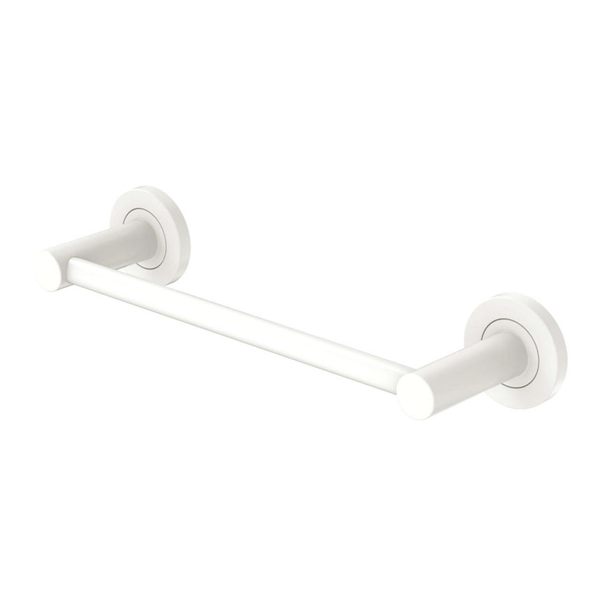 Kaya Single Hand Towel Rail 300mm Matte White Bathroom Accessories Fienza Default Title