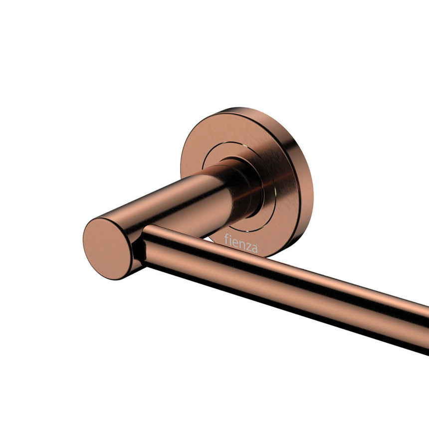 Kaya Single Towel Rail 900mm Brushed Copper Bathroom Accessories Fienza
