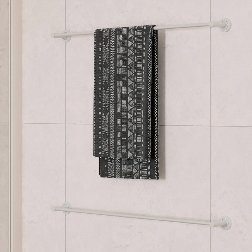 Kaya Single Towel Rail 900mm Matte White Bathroom Accessories Fienza