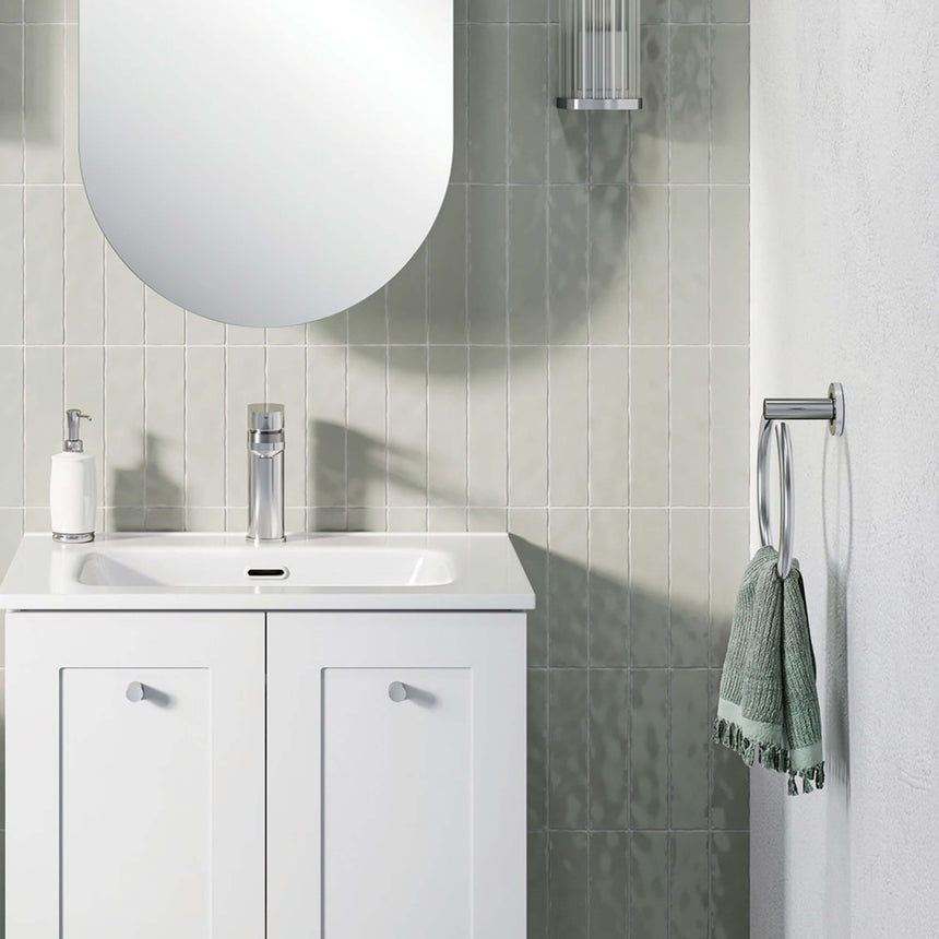 Kaya Towel Ring Chrome Bathroom Accessories Fienza