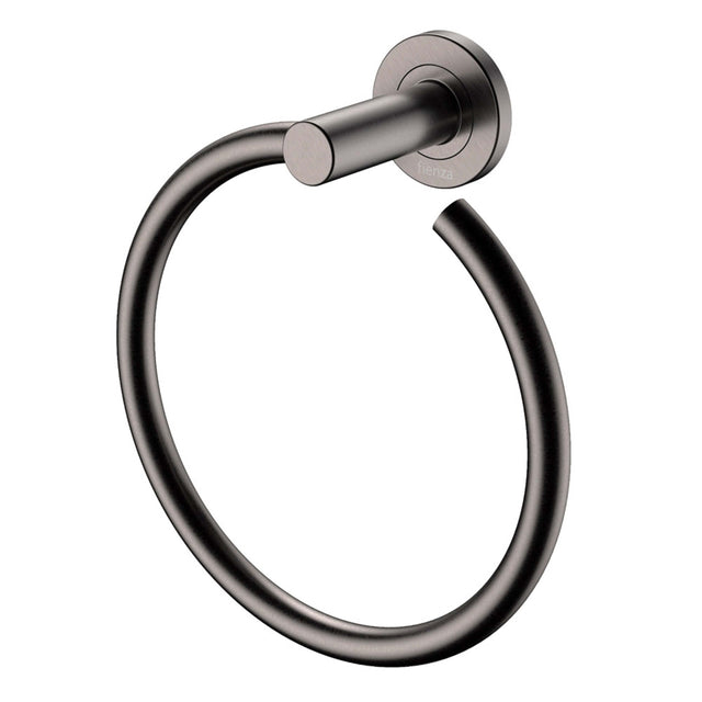 Kaya Towel Ring Gun Metal Bathroom Accessories Fienza Default Title
