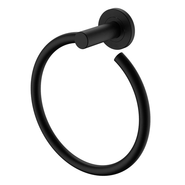 Kaya Towel Ring Matte Black Bathroom Accessories Fienza Default Title