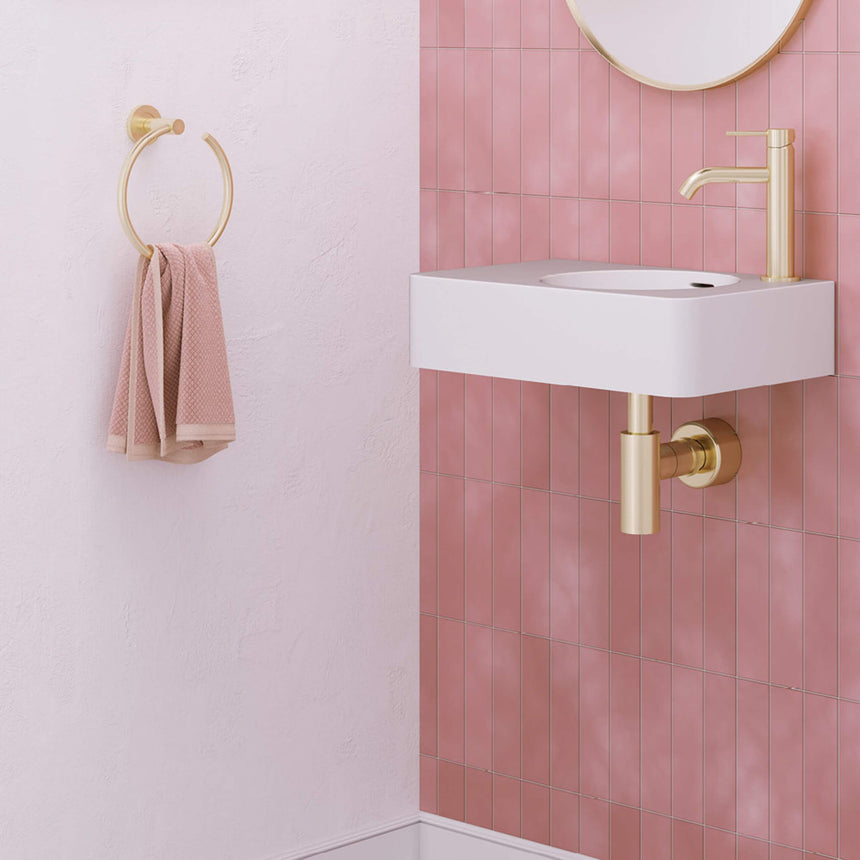 Kaya Towel Ring Urban Brass Bathroom Accessories Fienza