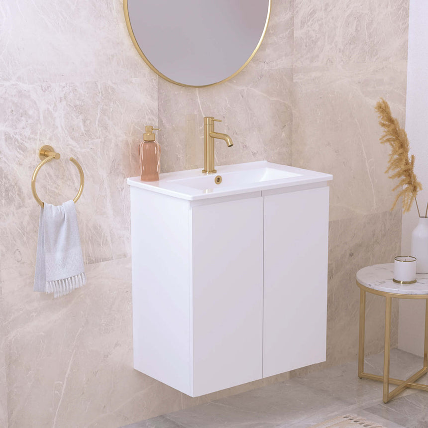 Kaya Towel Ring Urban Brass Bathroom Accessories Fienza