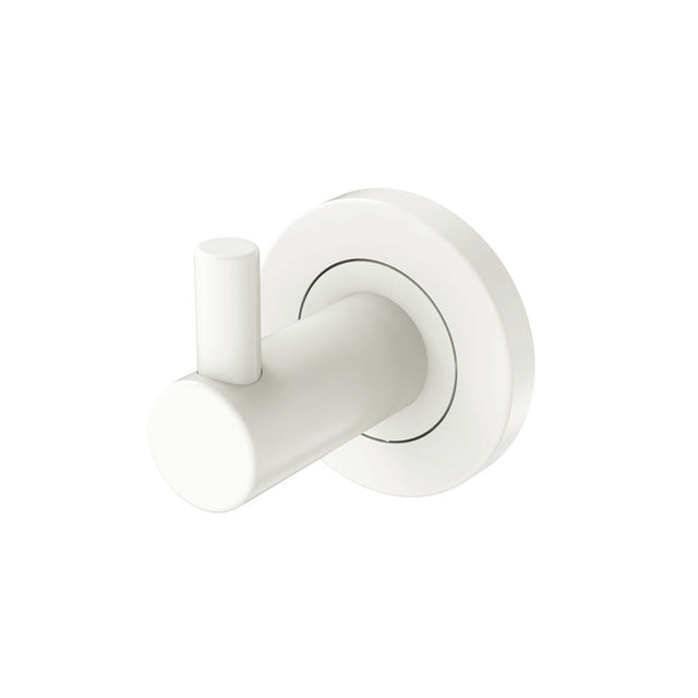 Kaya Single Robe Hook Matte White Bathroom Accessories Fienza Default Title