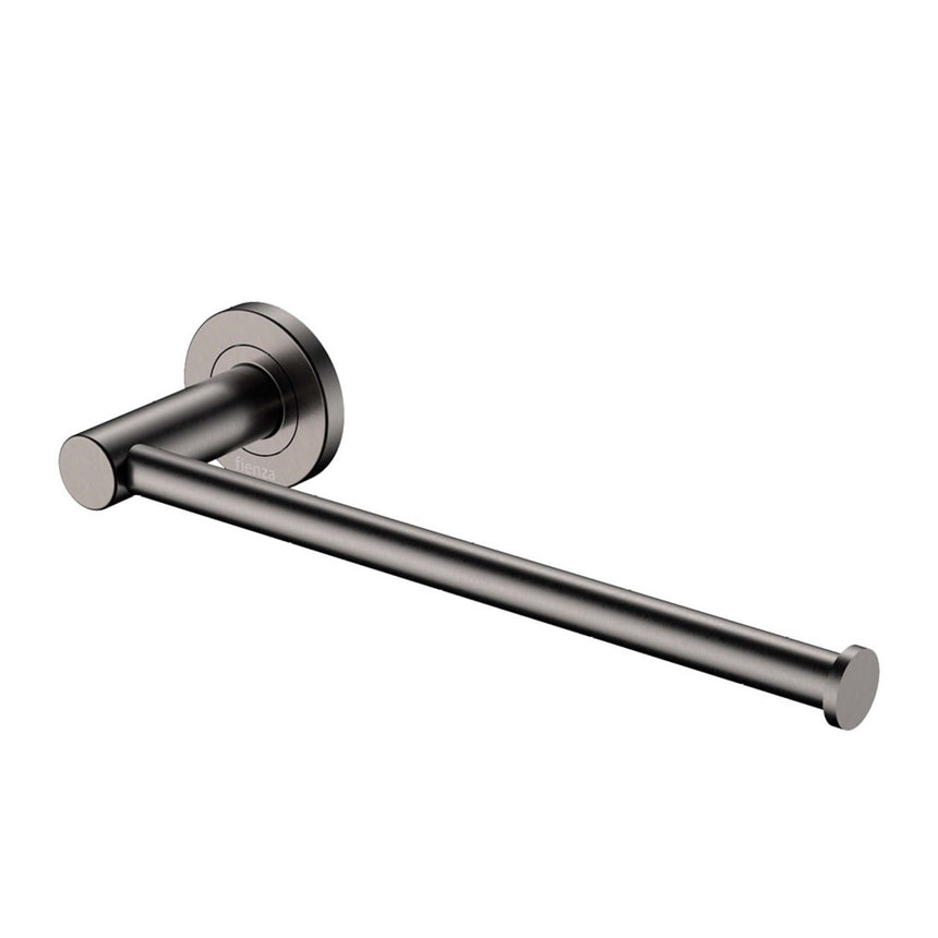 Kaya Dual Purpose Towel Rail /Roll Holder Gun Metal Bathroom Accessories Fienza Default Title