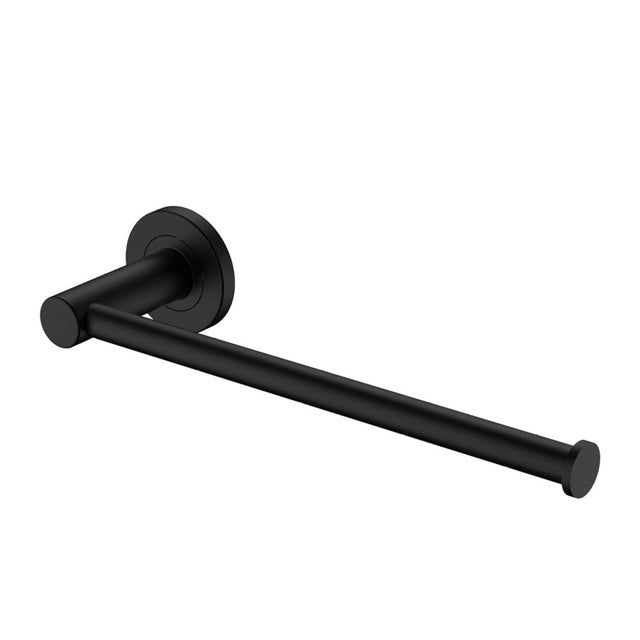 Kaya Dual Purpose Towel Rail /Roll Holder Matte Black Bathroom Accessories Fienza Default Title