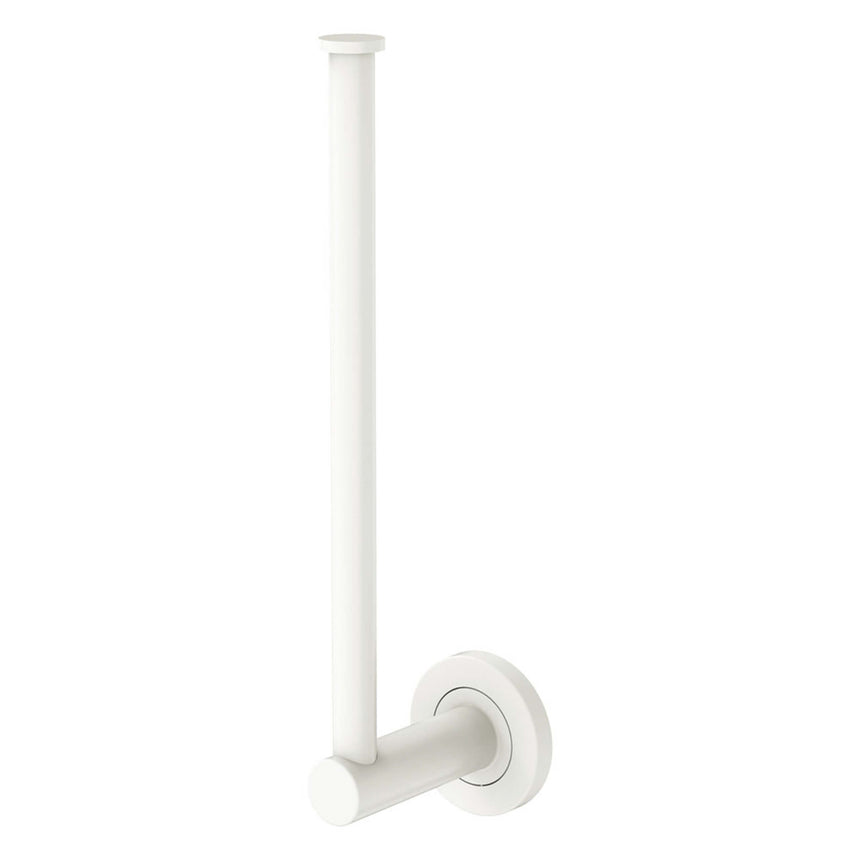 Kaya Dual Purpose Towel Rail /Roll Holder Matte White Bathroom Accessories Fienza