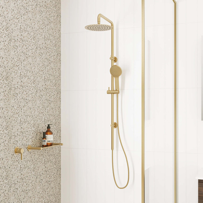 Kaya Shower Shelf Urban Brass Bathroom Accessories Fienza