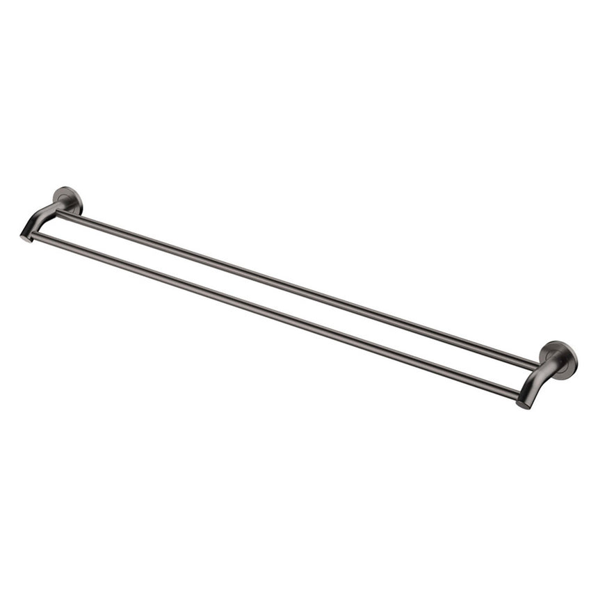 Kaya Double Towel Rail 900mm Gun Metal Bathroom Accessories Fienza Default Title