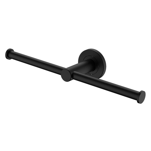 Kaya Double Roll Holder Matte Black Bathroom Accessories Fienza Default Title