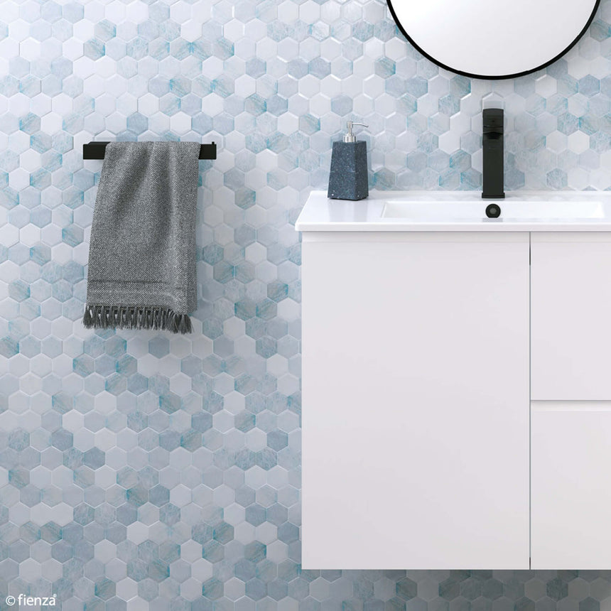 Koko Hand Towel Holder Matte Black Bathroom Accessories Fienza