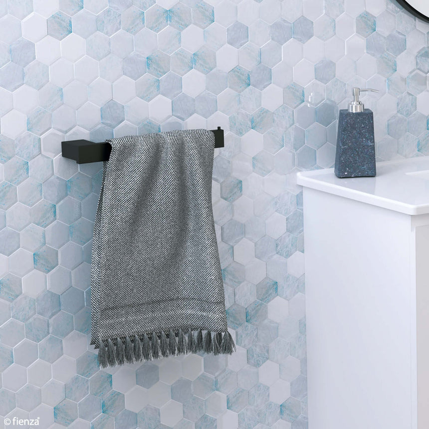 Koko Hand Towel Holder Matte Black Bathroom Accessories Fienza