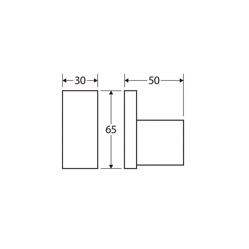 Koko Single Robe Hook Matte Black Bathroom Accessories Fienza