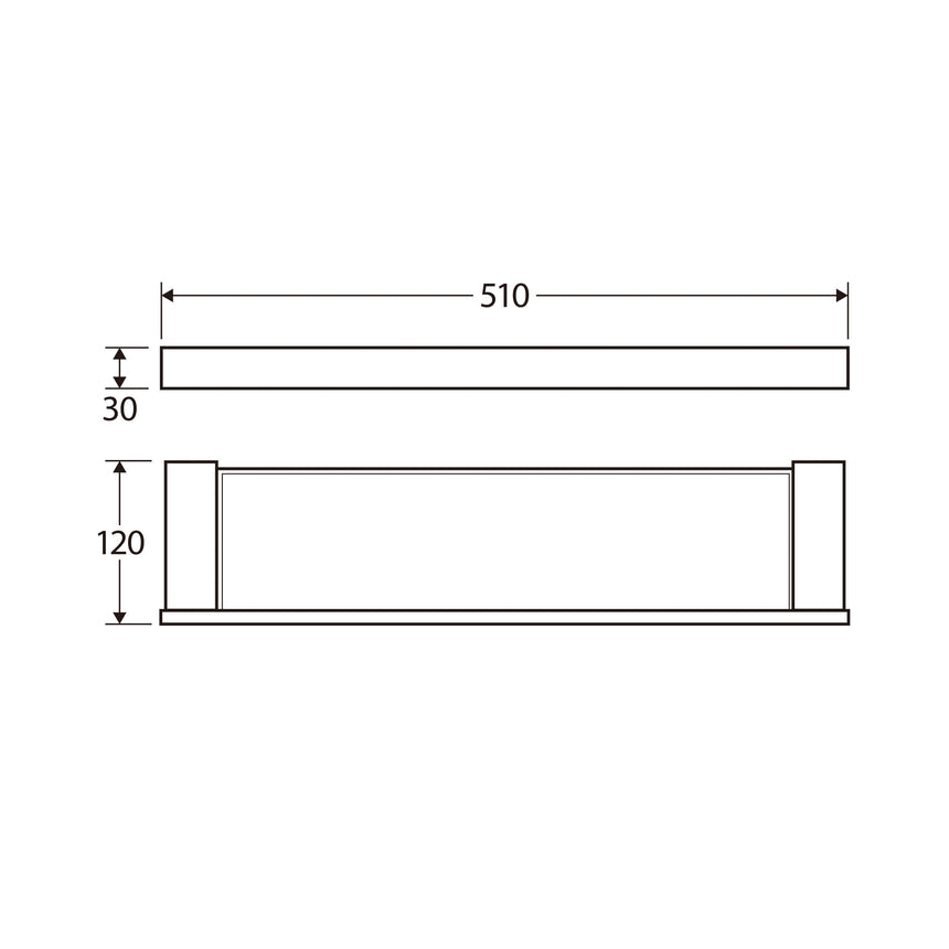 Koko Glass Shelf Chrome Bathroom Accessories Fienza
