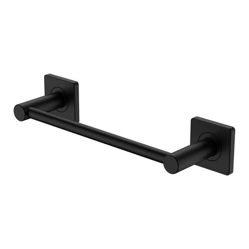 Sansa Single Towel Rail 300mm Matte Black Bathroom Accessories Fienza Default Title