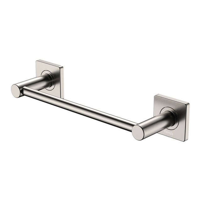 Sansa Single Towel Rail 300mm Brushed Nickel Bathroom Accessories Fienza Default Title