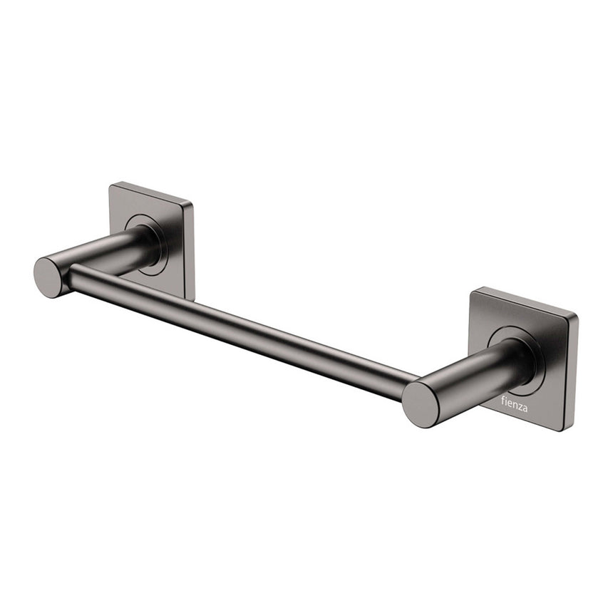 Sansa Single Towel Rail 300mm Gun Metal Bathroom Accessories Fienza Default Title