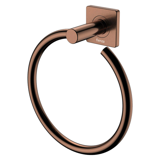 Sansa Towel Ring Brushed Copper Bathroom Accessories Fienza Default Title