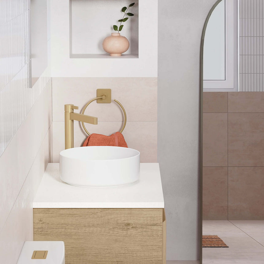 Sansa Towel Ring Urban Brass Bathroom Accessories Fienza