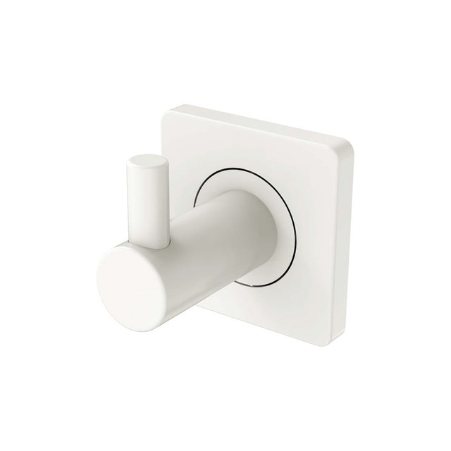 Sansa Single Robe Hook Matte White Bathroom Accessories Fienza Default Title