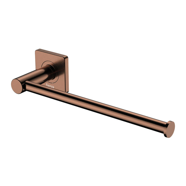 Sansa Dual Purpose Towel Rail Roll Holder Brushed Copper Bathroom Accessories Fienza Default Title