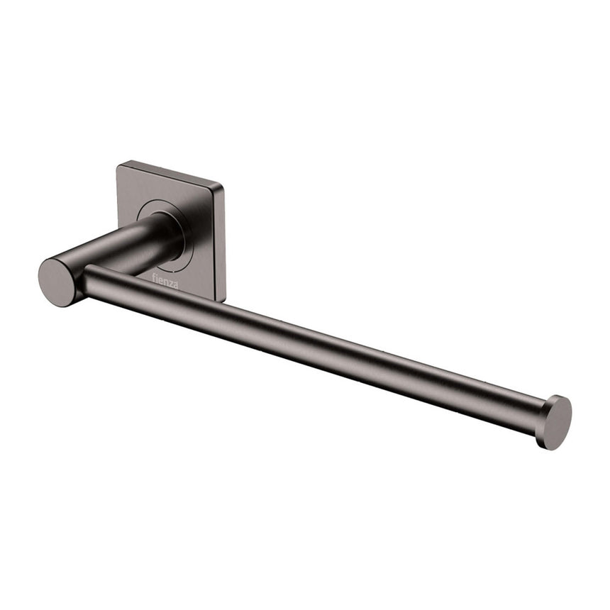 Sansa Dual Purpose Towel Rail Roll Holder Gun Metal Bathroom Accessories Fienza Default Title