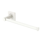 Fienza Sansa dual purpose towel rail and roll holder in matte white by Tilemall, horizontal bar mount
